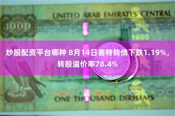 炒股配资平台哪种 8月14日赛特转债下跌1.19%，转股溢价率78.4%