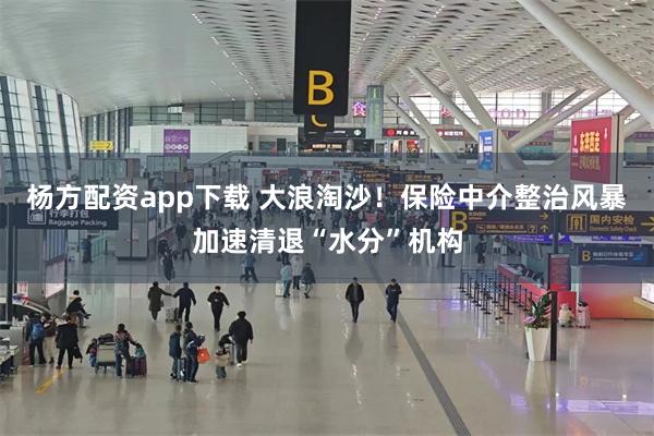 杨方配资app下载 大浪淘沙！保险中介整治风暴加速清退“水分”机构