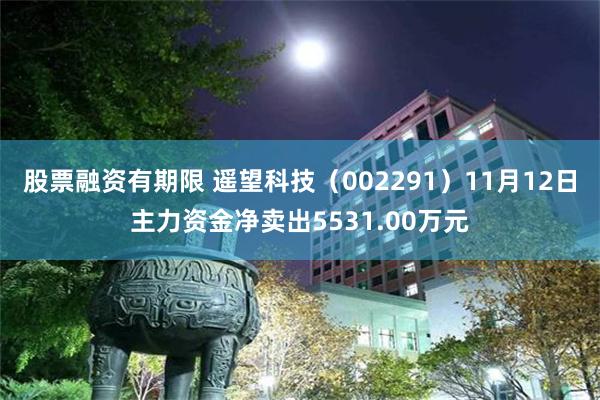 股票融资有期限 遥望科技（002291）11月12日主力资金净卖出5531.00万元